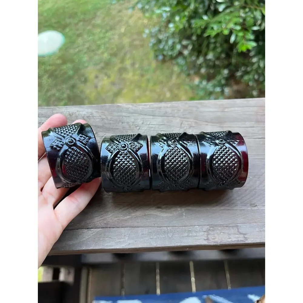 Avon 1876 Cape Cod Ruby Red Glass Napkin Rings Set of 4 Vintage